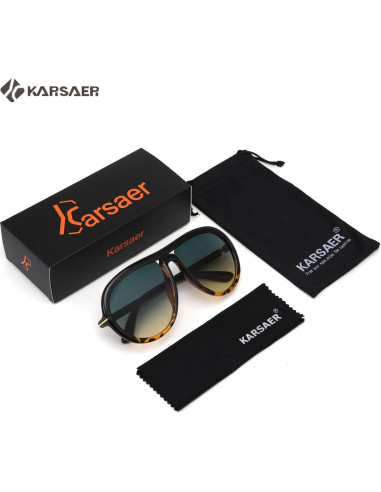 Gafas de sol aviador Karsaer unisex 60mm protección UV