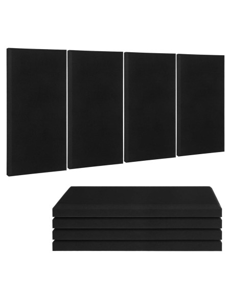 Paneles Acústicos Absorbentes FurnoFlex 4 Piezas 60x30 cm Negro
