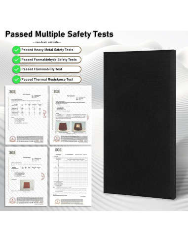 Paneles Acústicos Absorbentes FurnoFlex 4 Piezas 60x30 cm Negro