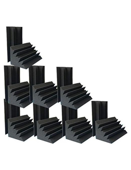 Espuma Acústica 16 PCS Negra 11.7x11.7x24.4 cm Aislante