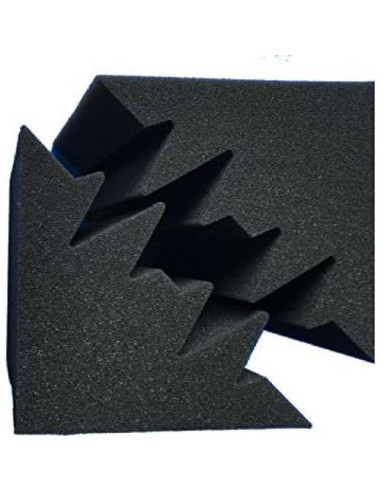 Espuma Acústica 16 PCS Negra 11.7x11.7x24.4 cm Aislante