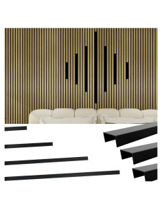 7 Tiras de Aluminio para Paneles Acústicos TRAIN2 ART 50.8 cm