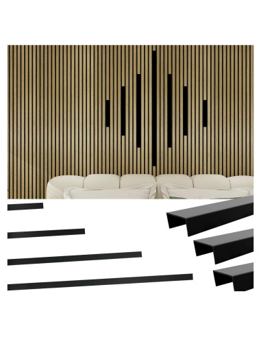 7 Tiras de Aluminio para Paneles Acústicos TRAIN2 ART 50.8 cm