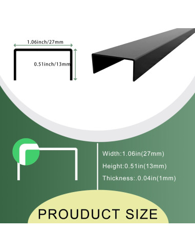 7 Tiras de Aluminio para Paneles Acústicos TRAIN2 ART 50.8 cm
