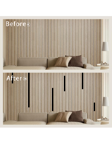 7 Tiras de Aluminio para Paneles Acústicos TRAIN2 ART 50.8 cm