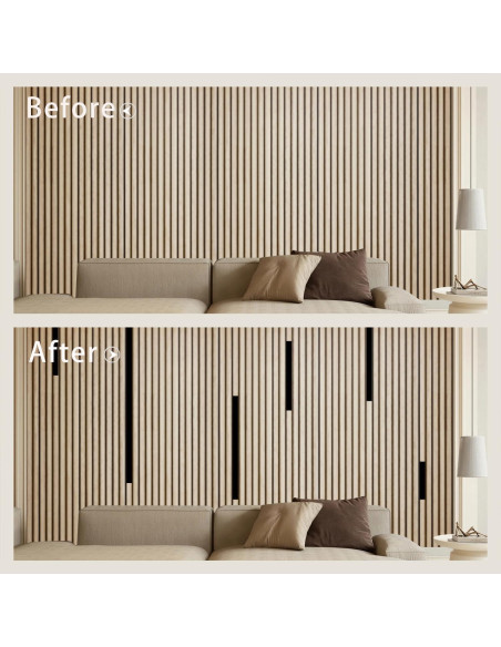 7 Tiras de Aluminio para Paneles Acústicos TRAIN2 ART 50.8 cm