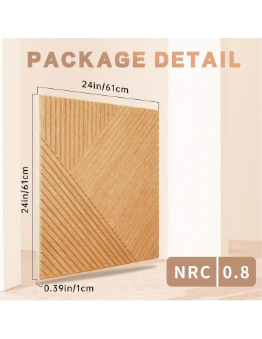 Paneles Acústicos Autoadhesivos Ritollo 8 Piezas 61x61 cm