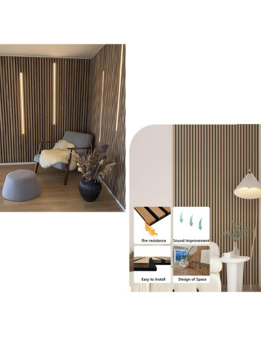 Paneles Acústicos 3D Aislantes HDF Blancos 80x60 cm - 2 Pzas