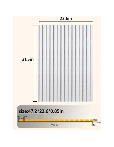 Paneles Acústicos 3D Aislantes HDF Blancos 80x60 cm - 2 Pzas