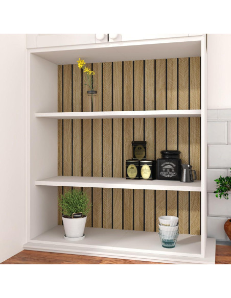 Paneles Acústicos de Madera 3D STICKEEP 30.48x508cm Marrón