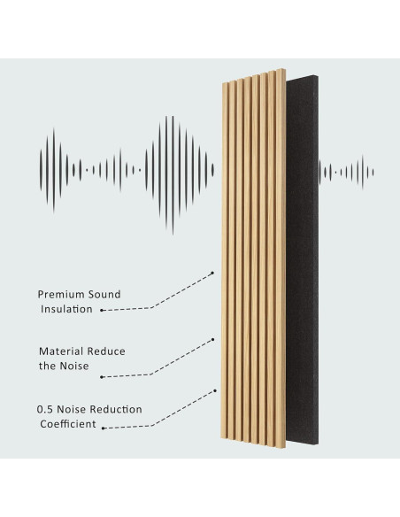 Paneles Acústicos de Madera ROOMTEC 2 Piezas 240.4x32 cm