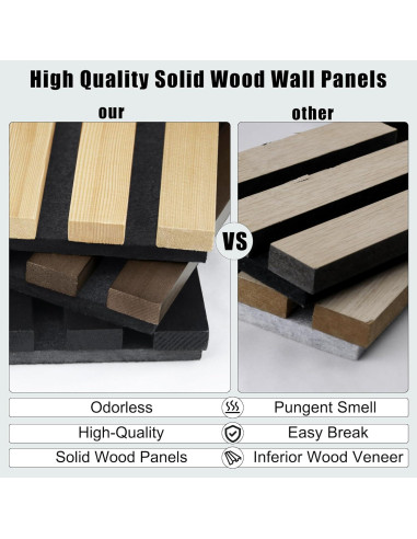 Paneles Acústicos de Madera ROOMTEC 2 Piezas 240.4x32 cm