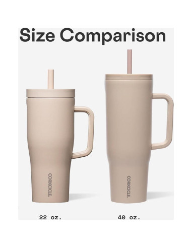 Vaso Aislado Corkcicle Cruiser 40 oz Acero Inoxidable Negro