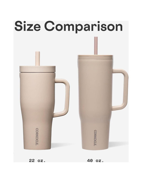 Vaso Aislado Corkcicle Cruiser 40 oz Acero Inoxidable Negro