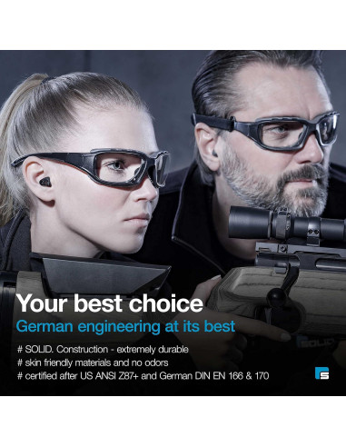 Gafas de Tiro SolidWork Protección Ocular Anti-rayones