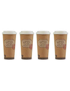 Tazas de Viaje Reutilizables Corky 16 Onzas Historia de Vida - 4 Paquete