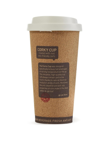 Tazas de Viaje Reutilizables Corky 16 Onzas Historia de Vida - 4 Paquete