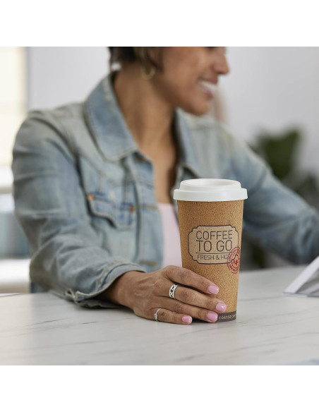 Tazas de Viaje Reutilizables Corky 16 Onzas Historia de Vida - 4 Paquete