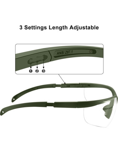 Gafas de Seguridad Xaegistac Anti-vaho UV400 con Estuche