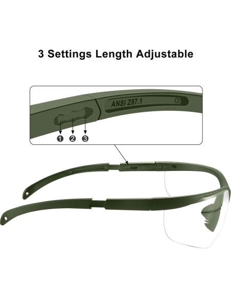 Gafas de Seguridad Xaegistac Anti-vaho UV400 con Estuche