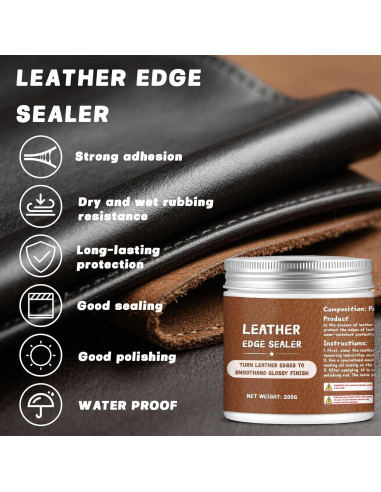 Kit de Sellador de Bordes de Cuero INNOVAYOU 200g - Pulido Brillante