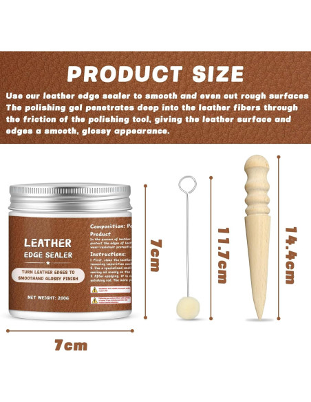 Kit de Sellador de Bordes de Cuero INNOVAYOU 200g - Pulido Brillante