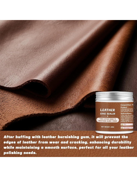 Kit de Sellador de Bordes de Cuero INNOVAYOU 200g - Pulido Brillante