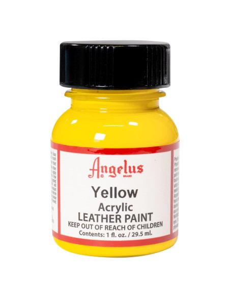 Pintura Acrílica para Cuero Angelus 30 ml Amarillo Secado Rápido