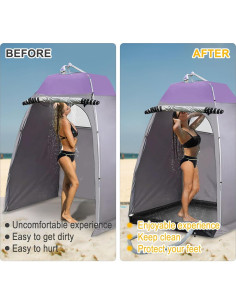 Base de Ducha Portátil LTTGX 101.6x101.6cm Plegable para Camping 2