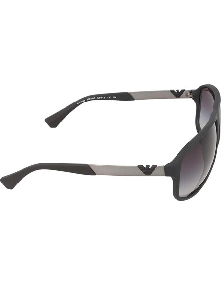Gafas de sol cuadradas Emporio Armani EA4029, negro goma 64mm Gafas de sol cuadradas Emporio Armani EA4029, negro goma 64mm