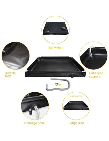 Base de Ducha Portátil LTTGX 101.6x101.6cm Plegable para Camping