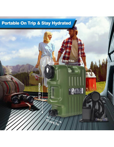 Ducha de Camping Portátil Digury CS-001 5 Galones 6000mAh