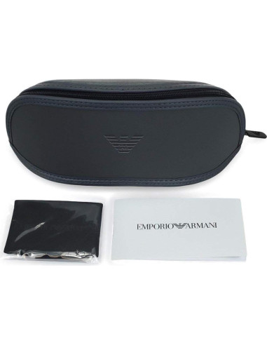 Gafas de sol cuadradas Emporio Armani EA4029, negro goma 64mm