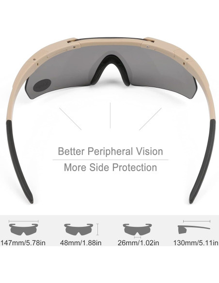 Gafas Tácticas XAegis con 3 Lentes Intercambiables Gafas Tácticas XAegis con 3 Lentes Intercambiables