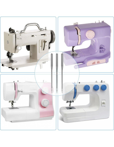 50 Agujas de Máquina de Coser HLARTNET 90/14 Universal para Bordado