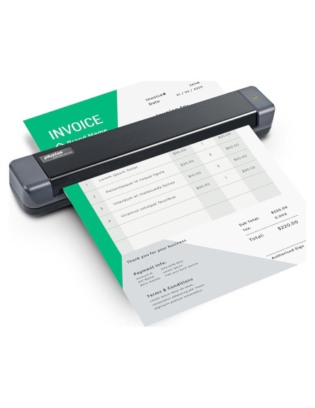 Escáner Móvil Plustek S410 Plus - Portátil, 0.41 kg, OCR