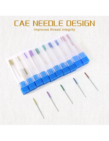 30 Agujas de Máquina de Coser Universales GAQWOK - Tamaños 9 a 18