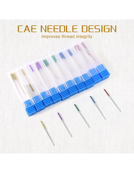 30 Agujas de Máquina de Coser Universales GAQWOK - Tamaños 9 a 18