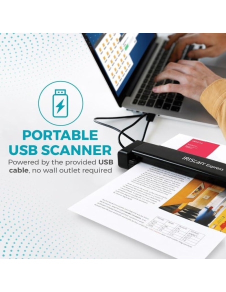 Escáner Portátil IRIScan Express v4 8PPM USB - Documentos y Recibos