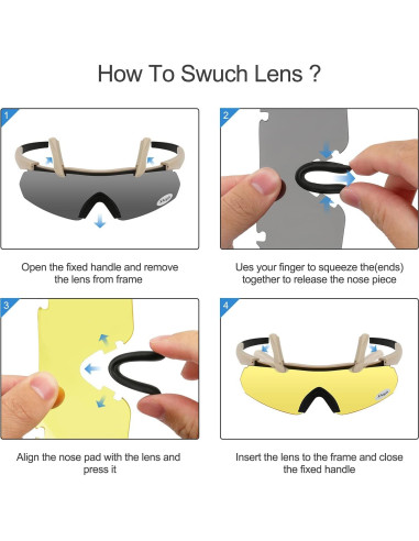 Gafas Tácticas XAegis con 3 Lentes Intercambiables