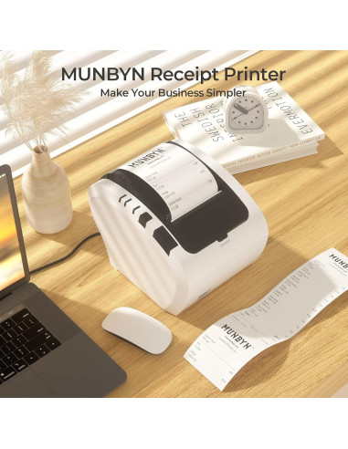 Impresora Térmica de Recibos MUNBYN ITPP047 80mm USB/Ethernet