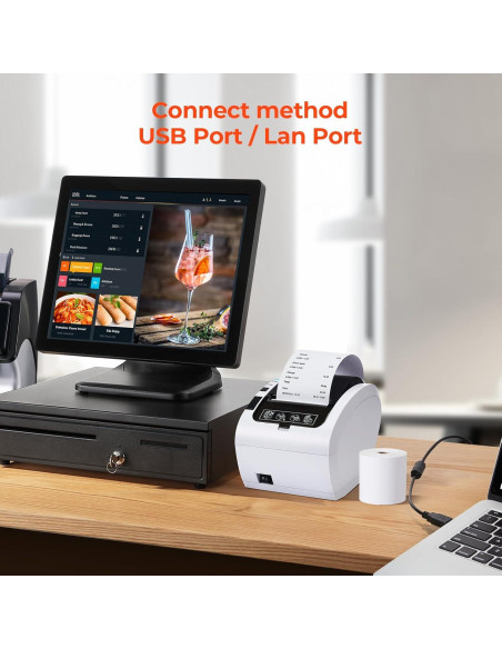 Impresora Térmica de Recibos MUNBYN ITPP047 80mm USB/Ethernet