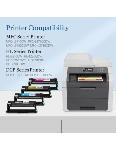 Conjunto de 4 Unidades de Tambor DR223CL para Brother 2