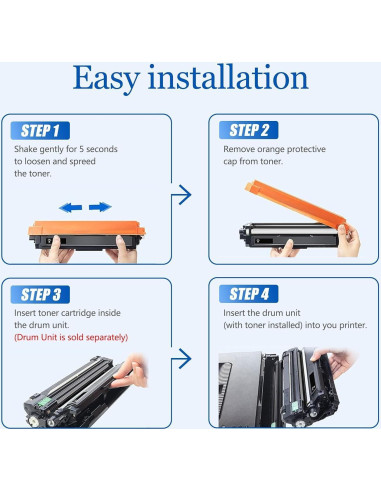 Conjunto de 4 Unidades de Tambor DR223CL para Brother