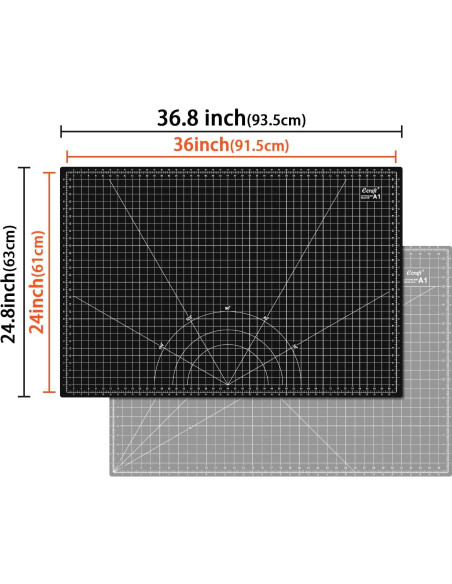 Alfombrilla de Corte Autocurativa Ecraft A1 61 x 91.5 cm Doble Cara