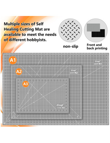 Alfombrilla de Corte Autocurativa Ecraft A1 61 x 91.5 cm Doble Cara