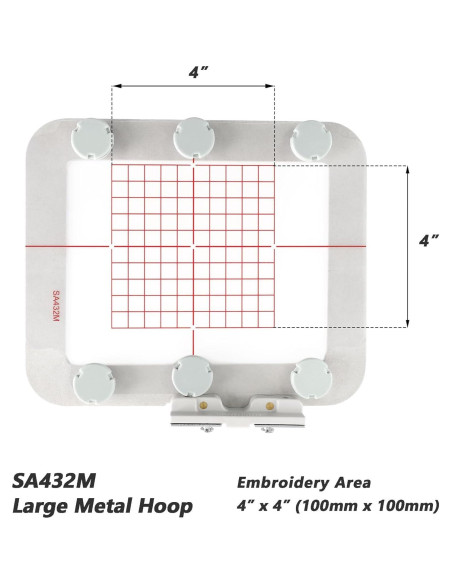 Aro de Bordado Magnético Maggiehoop SA432M 100x100mm