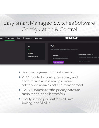 Switch Gestionado NETGEAR MS108EUP 8 Puertos PoE++ 230W