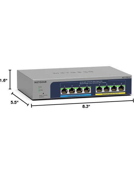 Switch Gestionado NETGEAR MS108EUP 8 Puertos PoE++ 230W