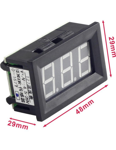 Termómetro Digital UCTRONICS 0-75C Pantalla LED Azul